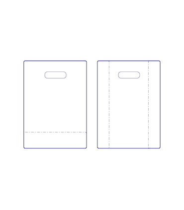 Bolsa Asa Troquel +70% Reciclada - Personalizada